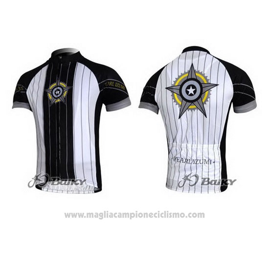 2010 Abbigliamento Ciclismo Pearl Izumi Nero e Bianco Manica Corta e Salopette